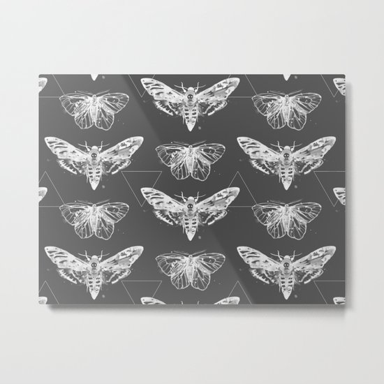 Geometric Moths inverted Metal Print