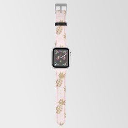 Pink & Gold Pineapples Pattern Apple Watch Band