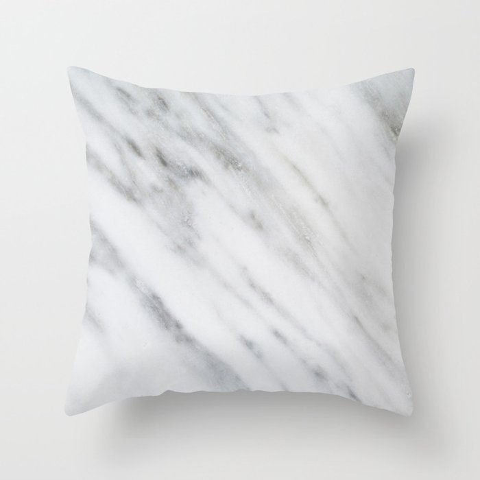 Carrara Italian Marble Throw Pillow