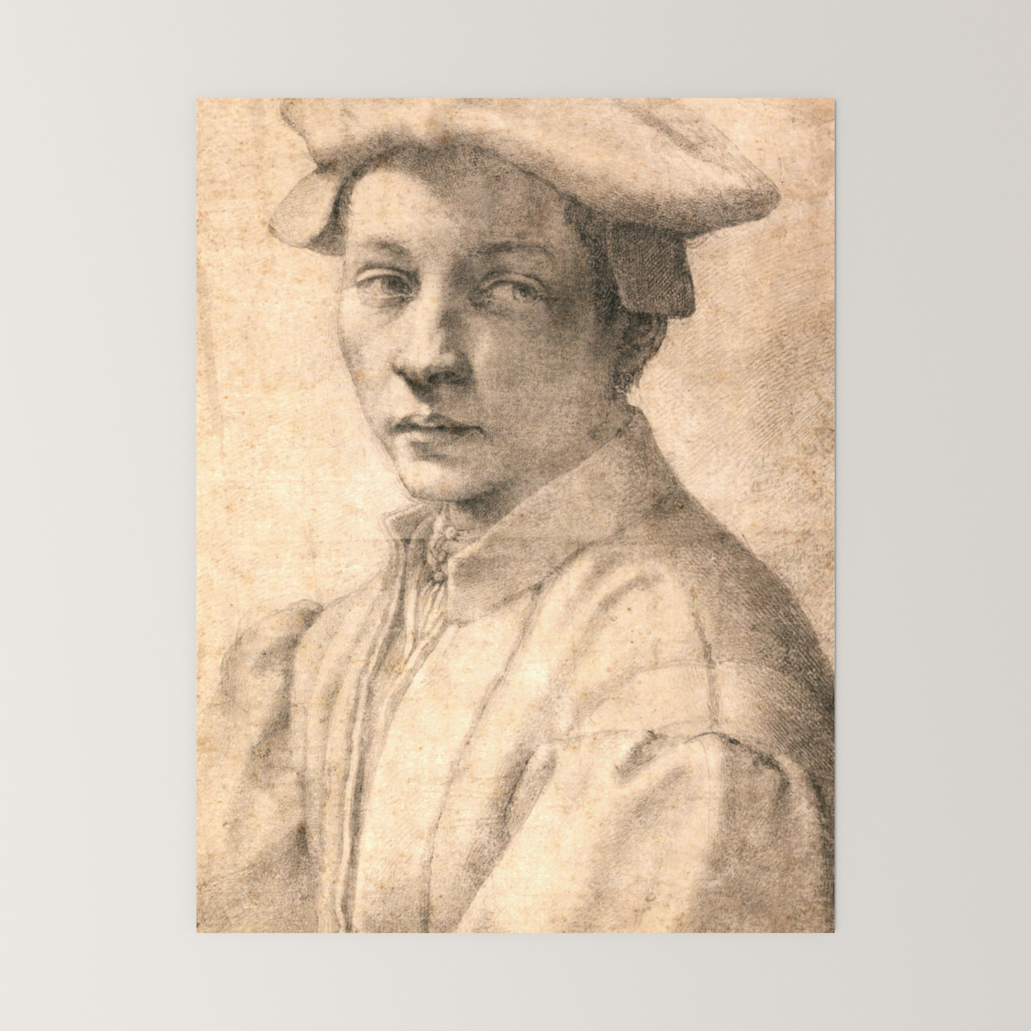 Michelangelo Buonarroti The Portrait Of Andrea Quaratesi Mini Art Print By Alexandra Arts
