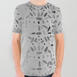 grey pattern design All Over Graphic Tee