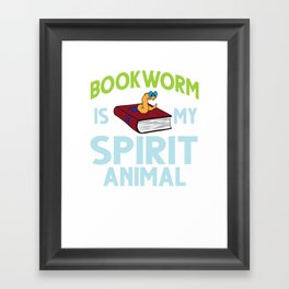 Reader Book Reading Bookworm Librarian Framed Art Print