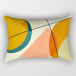 mid century geometric shapes painted abstract III Rectangular Pillow