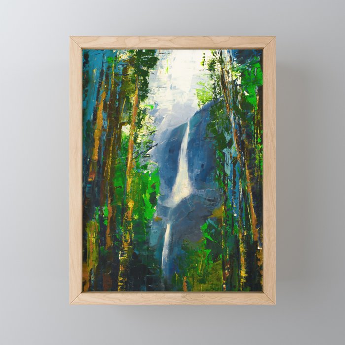 Yosemite Falls Framed Mini Art Print