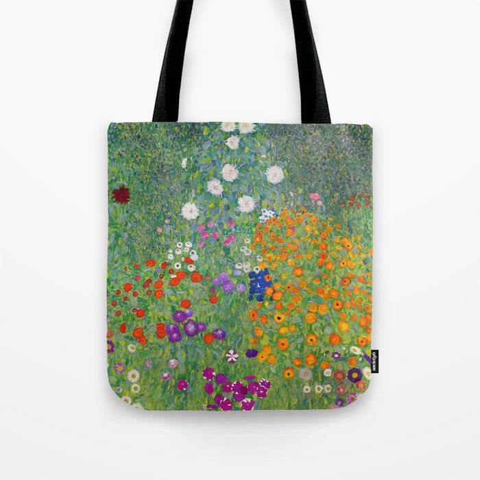Gustav Klimt Flower Garden Floral Art Nouveau Tote Bag
