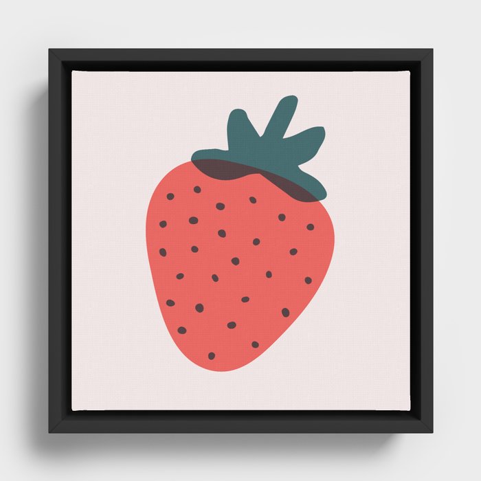 Strawberries Framed Canvas