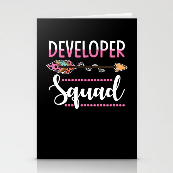 Developer Women Squad Team Stationery Cards