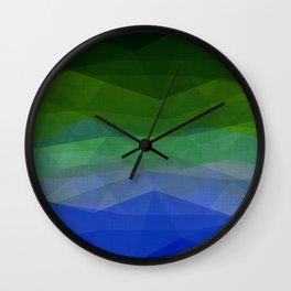 Rainbow Ocean Triangles Wall Clock