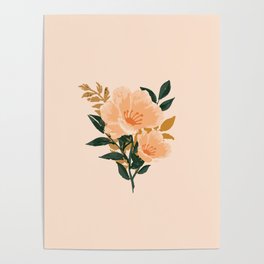 Copper Floral I Poster