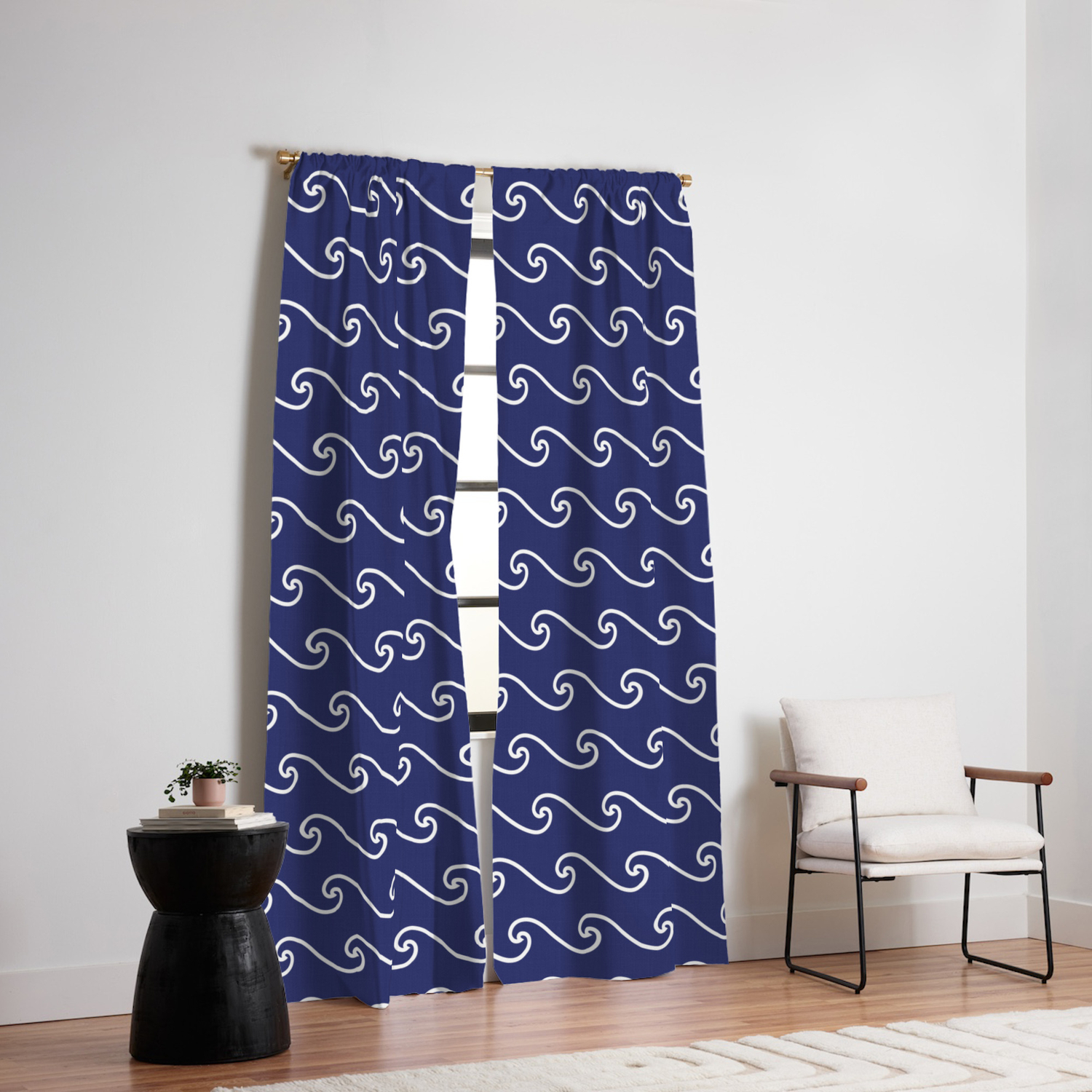 Wave Pattern Waves Nautical Patterns Navy Blue And White