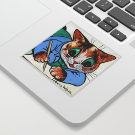  The Writer's Mascot by Louis Wain Sticker