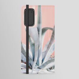 Travel photography print - Cactus - Pink wall  Android Wallet Case