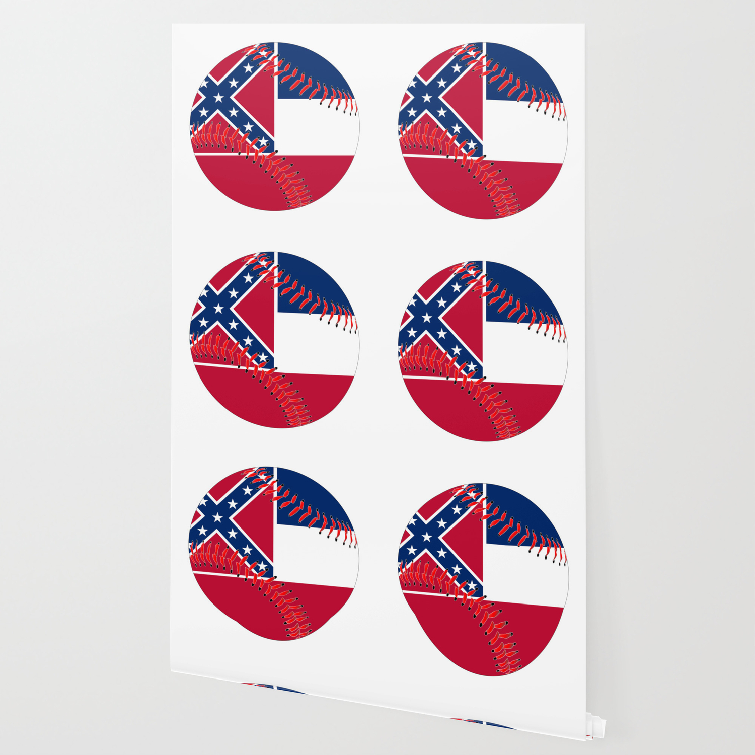 Mississippi Flag Baseball Wallpaper By Homestead Society6