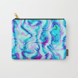 Funky liquid blue shapes Carry-All Pouch
