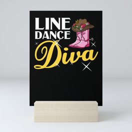 Line Dance Music Song Country Dancing Lessons Mini Art Print