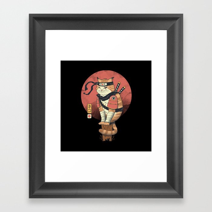 Shinobi Cat Framed Art Print