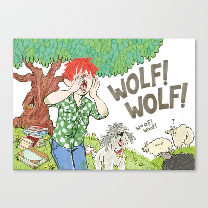 The Boy Who Cried Wolf Canvas Print
