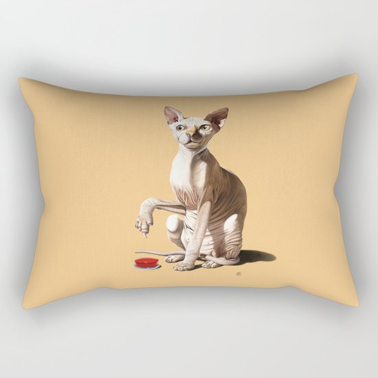 Cat-astrophe (Colour) Rectangular Pillow