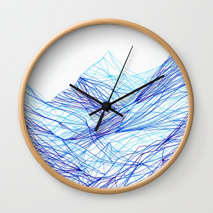 Blue lines Wall Clock