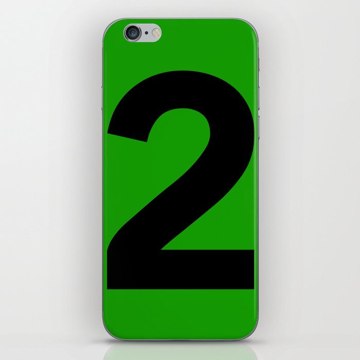 Number 2 (Black & Green) iPhone Skin