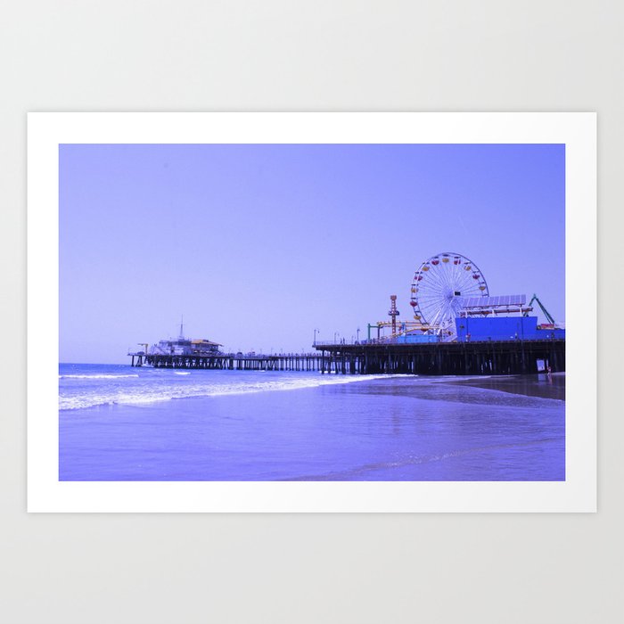 Purple Haze Santa Monica Pier Art Print