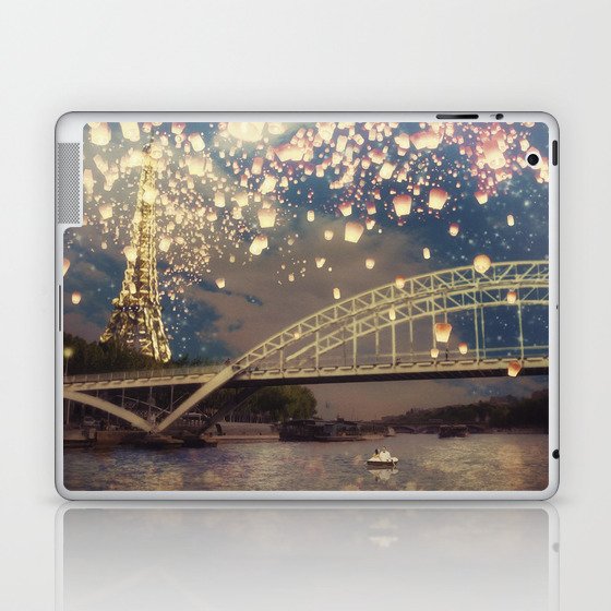 Love Wish Lanterns over Paris Laptop & iPad Skin