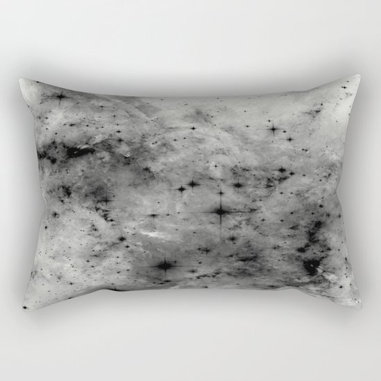 Space Without Colour - Black And White Painting Rectangular Pillow