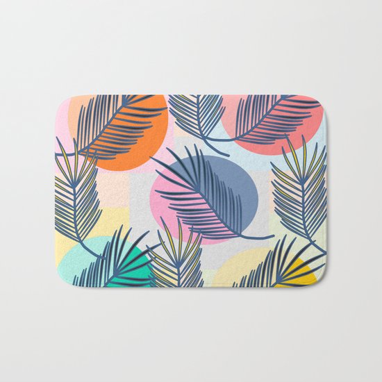 leaves palm Bath Mat