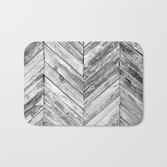 Antique Wood Bath Mat