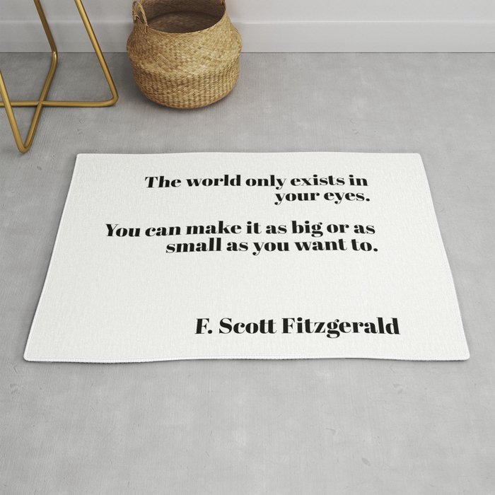 Fitzgerald quote Rug