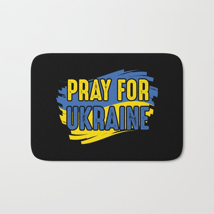 Pray For Ukraine Bath Mat
