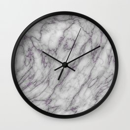 Purple Marble Wall Clock