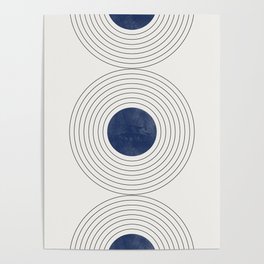 Geo Blue Balance Poster