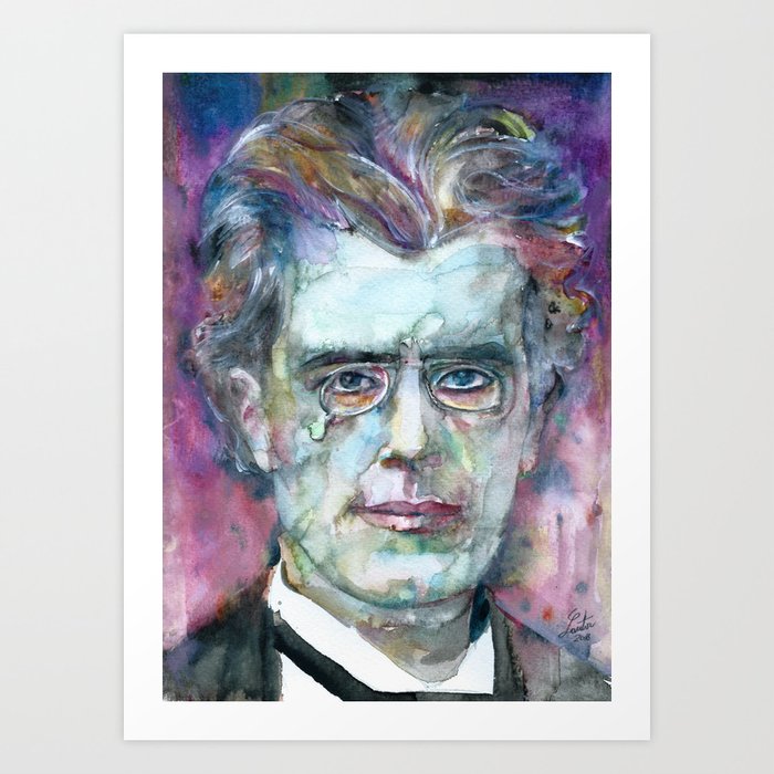 Gustav Mahler Watercolor Portrait 4 Art Print By Lautir Society6