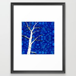 blue tree Framed Art Print
