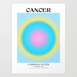 Cancer Gradient Print Art Print