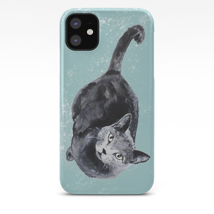 Russian Blue Cat Iphone Case By Aikogg Society6