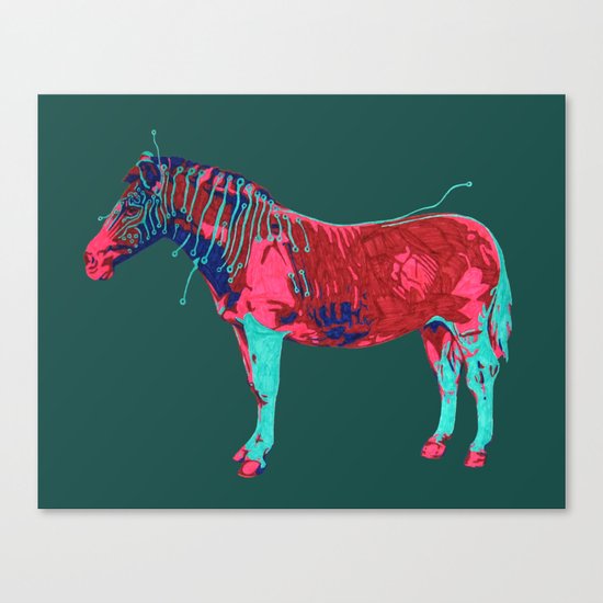 Electric Quagga Canvas Print