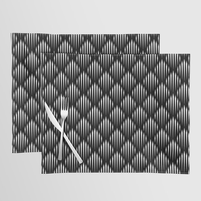 Black and White Abstract Pattern Placemat
