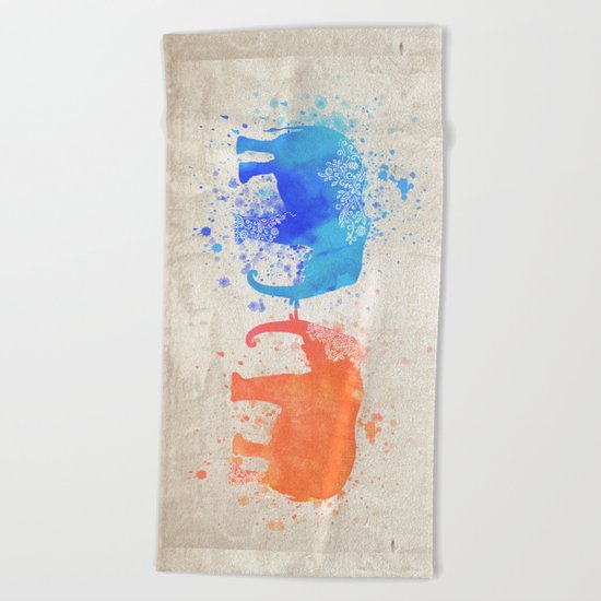 love elephants Beach Towel