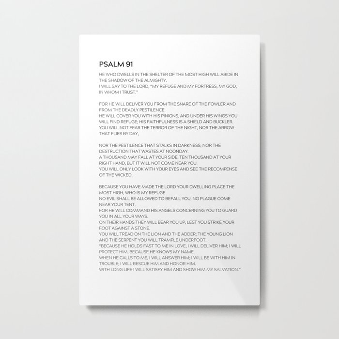 Psalm 91 #minimalism 1 Metal Print