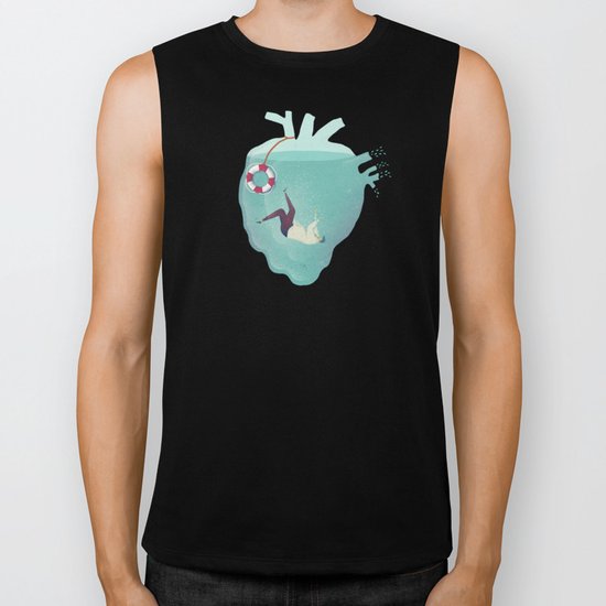 Drowning in love Biker Tank