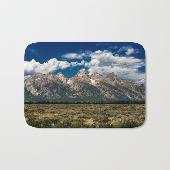 The Grand Tetons - Summer Mountains Bath Mat