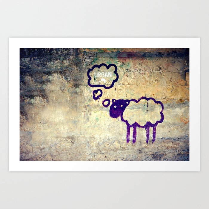 Urban Sheep Art Print