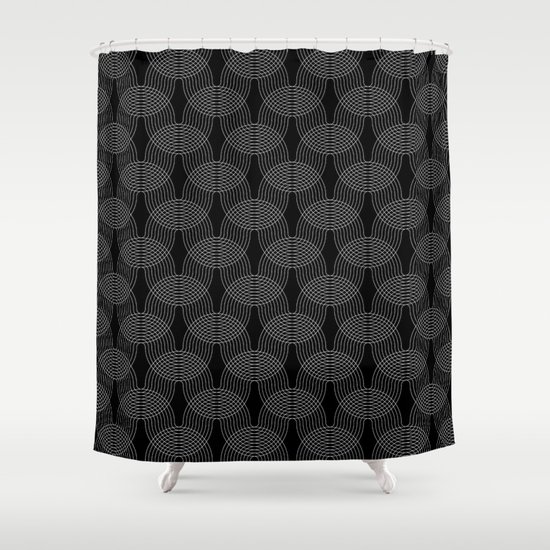 black undulation Shower Curtain