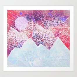 ice mountains Art Print