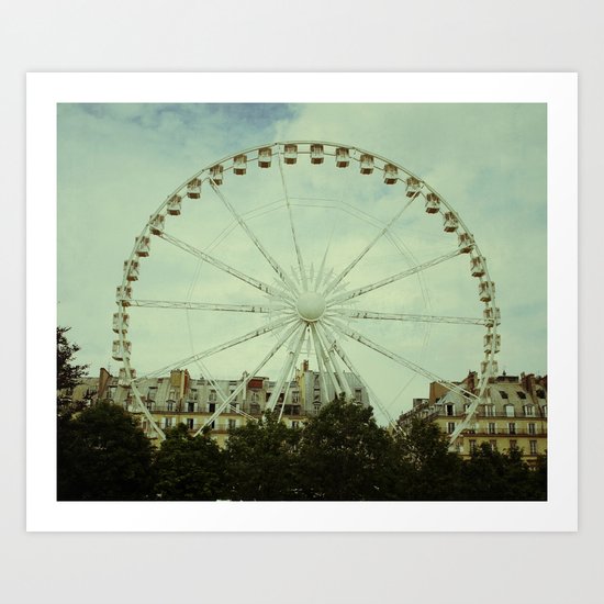 Paris Ferris Wheel Art Print