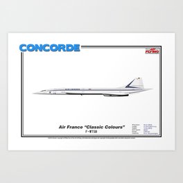 Concorde - Air France "Classic Colours" Art Print