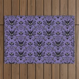 Purple Wallpaper Outdoor Rug