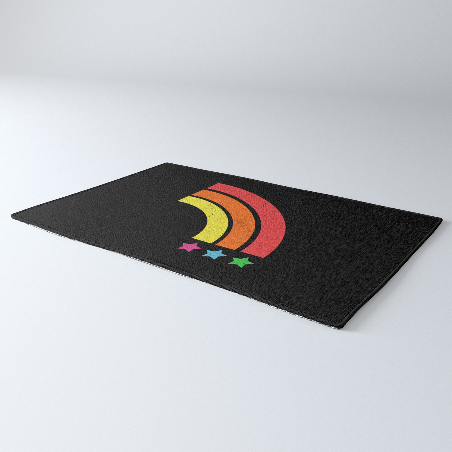 Grunge Rainbow Digital Art Rug By Carlitov